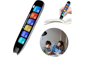 Gotrain Lápiz lector de escaneo, lector de 142 idiomas, dispositivo traductor, bolígrafo de lectura digital inteligente para dislexia, ancianos, niños, estudiantes, soporta voz y escaneo a texto