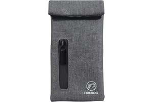 FIREDOG Geruchsdichte Taschen, geruchsdichte Stofftasche für Hunde, getestet, 7,6 x 15,2 cm, kleine Aufbewahrungstasche für Reisen, Grau