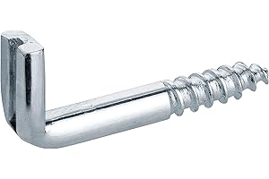haggiy Crochet à visser droit avec fente | 25 pièces | Vis à crochet électro-galvanisé | Crochet mural | Crochet tournant | Haute capacité de charge | 4,5 x 30 mm
