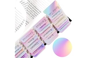 Kabwea 75 pieces rainbow coloured bible index tabs, practical gift for employees and friends, motivating office accessory