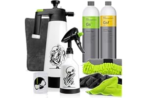 detailmate Koch Chemie Auto Foam Set Koch Chemie Green Star 1L + Gentle Snow Foam 1L + Nuke Guys: medidor, pulverizador, espuma, alfombrilla de detalle: 2 paños microfibra, esponja insectos y lavado
