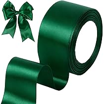 Ruban Voiture Mariage Ruban Vert Foncu00e9 De 50 Mm De Large Pour Emballage Cadeau, Ruban De Noeud Voiture Mariage