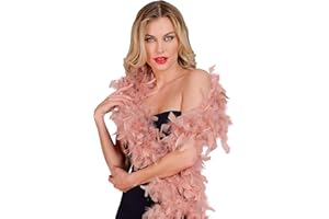 W WIDMANN MILANO Party Fashion - Boa di piume, lunghezza circa 180 cm, sciarpa di piume, accessorio, festa a tema