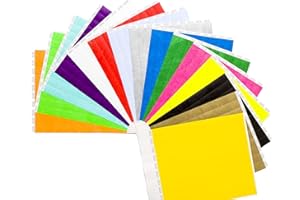 UK WRISTBANDS Tyvek Wristbands Waterproof, Tear-Resistant Event Wristbands for Parties, Events, Festivals, Crowd Management – 3/4 inch 19 mm (Mixed)