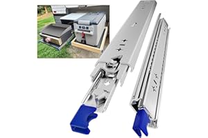 AOLISHENG schubladenschiene vollauszug 350 mm,Schwere schubladenführungen mit Schloss 120 kg Ladekapazität, 1 Paar (2 Stück) (With lock, 14 inch(350mm))