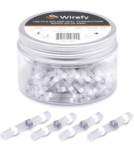 Set Di 100 Connettori Senza Cuciture Retrattili Di Calore Bianco - Foto 4