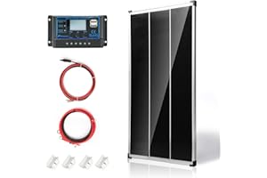 Nicesolar 120W 12V Solar Panel Off-Grid System, Solar Panel Kit Charging Battery for Camping, 20A Solar Charging Controller + Solar Cable, for Home,Car,Shed,RV