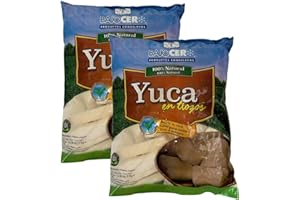 QUBROS Yuca Cassava Bajocero Trozo Cong 1kg | Frozen Pre Cooked Vegetable Quiock Meals | Ready to Cook Cook Whole Yuca Root | 100% Natural Pre Cooked Yuca Sticks (2 Pack)