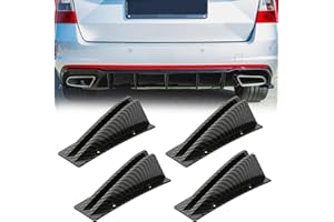 DREAMIZER Spoiler posteriori per auto, 4PCS Diffuser per spoiler per paraurti posteriore universale, Decorazione protettore a pinna carbonio spoiler,labbro di splitter per paraurti posteriore