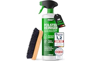 ‎PRINOX PRINOX Profi Polsterreiniger 500ml für Sofa, Auto, Sessel & Couch inkl. Bürste - Textilreiniger Konzentrat & Autositz Reiniger für alle Polstermöbel - Fleckenentferner Sofa aus Deutschland