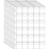 Münzseiten für - 30 Gitter Münzhalter Stempel Währungsschutz Münzsammeltaschen Verbrauchsmaterial 10 Blatt