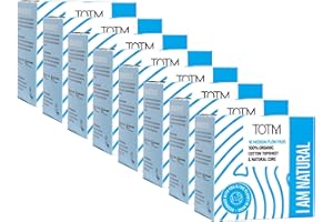 TOTM Natural Pads with Wings | Medium Flow | Organic Cotton Topsheet | Compostable Wrappers | Breathable Comfort & Softness | 8 Packs | 80 Pads