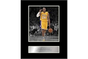 ICONIC PICS Kobe Bryant Photo dédicacée encadrée Los Angeles Lakers #01 NBA Impression autographe Cadeau