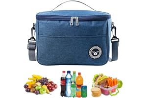 Eagool sac isotherme 6L, ac isotherme sac de pique-nique,sac isotherme repas adulte,sac isotherme repas bureau,sac isotherme enfant,sac isotherme pliable,Sac aislante réglable