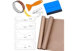 VIKDOOK hitzebeständiges klebeband hitzebeständig Teflonfolie für Transferpresse kapton Tape Sublimation T Shirt Ruler Guide Alignment für nähzubehör plotter zubehör