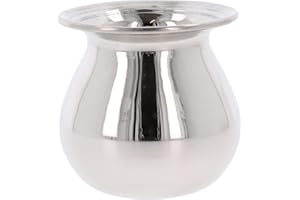 GK GLOBAL KITCHEN Stainless Steel Lota Kalash Hindu Mango Lota Religious Temple Pooja Puja Kalash Traditional Accessories for Karva Chauth Diwali Wedding Hindu Festivals Prayers Mandir Home Decor (No.0)