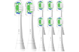 WENS Ersatzbürsten Kompatibel mit Philips Sonicare Elektrische Zahnbürste, Aufsätze Passend für täglich präzise Zahnreinigung, 8er (Weiß)