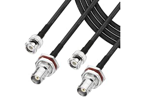 Superbat BNC RG58-kabel, 30 cm, 50 ohm koaxialkabel hane till hona, låg förlustförlängning för radioskanner, antenn/spektruma
