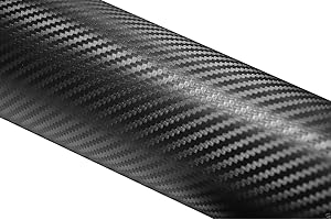 BKSTUFF BkWrapping Pellicola Adesiva per Auto Carbonio Nero Opaco 3D, Pellicola Rivestimento Protezione Adesiva, Car Sticker Wrapping (100cm x 150cm)