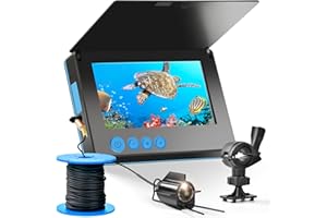 YYYUYONG Cámara subacuática de pesca con pantalla IPS de 4,3 pulgadas, cámara de búsqueda de peces, visión nocturna infrarroja de 220°, visión nocturna infrarroja de 220°, impermeable IP65, cámara submarina en