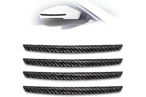 DEVANTIA Komplet Uniwersalnych Ochron Drzwi Samochodowych z Węgla, Dekoracyjne Ochrony Drzwi, Wytrzymałe Listwy Ochronne Krawędzi Drzwi, Ochrony Zderzaków, Pasują do Większości Samochodów(4 Sztuk)