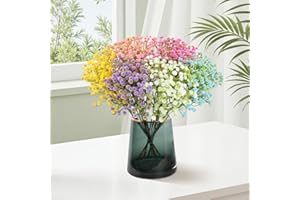 Wennala 6 Ramos de Flores Artificiales para Decoraciones, Flores Artificiales, Decoración Floral de Plástico, Ramos para Bodas, Flores Artificiales para Matrimonio, Exterior, Interior, Cementerio