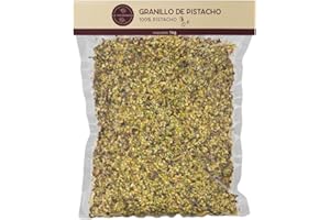 LA PISTACHERIA Granillo De Pistacho Ibérico Natural Crudo Gourmet 100% Pistacho Granulado Ideal Repostería Ensaladas Helados Recetas Veganas Decoración Postres Sin Gluten Proteína Saludable Snack (1 Kg)