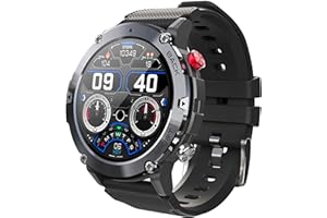 TELSA UK - Waterproof Smart Watch T4EC Alloy military style mens Sports & fitness digital Touch Screen Smart Watch IOS & Android