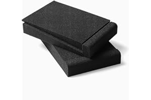 VENTRAY SS5 Almohadillas de aislamiento para monitor de estudio, espuma acústica de alta densidad inclinada para altavoces de computadora de estantería de tamaño mediano, evitan vibraciones y se adapta a la