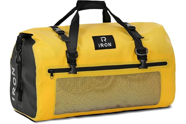 BORLENI Sac Moto Étanche 50L – Sacoche Arrière/Sac de Selle avec Fermeture rolltop, Sangles Rapides & système Molle, idéal pour Voyage, Camping & Outdoor
