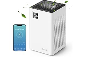 KALADO Purificatori d'aria per la casa, grandi stanze fino a 1300 mq, Smart WiFi Alexa Control e PM2.5, filtro H13 a basso rumore rimuove fino al 99,97% di particelle