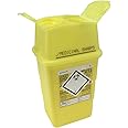 Sharpsafe 1L YELLOW BIO HAZARD BLADE SYRINGE NEEDLE CLINICAL LABELLED WASTE SHARPS BOX BINS