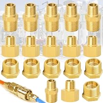 sourcing map Filetage 1/4 BSP mâle 8mm Diamètre intérieur vanne à gaz air connecteur 2pcs