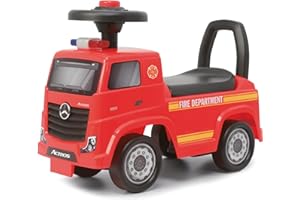 Turbo Challenge – Mercedes Actros Bomber – Andador – 119300 – Ruedas Libres – Rojo – 23 kg MAX – Plástico – Juguete Infantil – Regalo – Licencia Oficial a Partir de 12 Meses