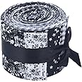 CraftsFabrics 20 pcs 2.4 Inches Pre-Cut Jelly Rolls Strips Fabric 100% Cotton (2.4x42 inches) (for Quilting, Scrapbooking, Arts & Crafts, DIY Projects) (Black)