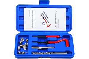 BestsQ 15 Stück Gewindereparatursatz Bohrer Helicoil Repair Kit Kompatibel Handwerkzeug Set für Auto Reparatur Größe:M9x1.25