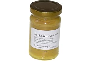 ‎WIEDEMER Wiedemer – fruchtiger Aprikosensenf aus frischer Zubereitung mit ausgewählten natürlichen veganen Zutaten – 1 Glas á 100ml Gourmet Senf für Salatdressing, Sauce, Fleisch, Käse, Brot u.v.m.