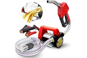 AIFIZO Diesel Pump with Hose for 12V Car Battery Fuel Pump 50 L/min for Agricultural Machinery, Yachts and Standby Generators, 12V 175w with Automotive Filler Nozzle, Fuel Transfer Pump