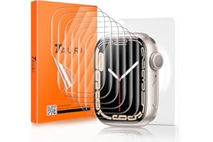 TAURI 6 Pack Screen Protector Designed for Apple Watch Series 9 8 7 41mm & Series 6 5 4 SE 40mm, Bubble-Free, Easy Installation, HD Clear, TPU Protective Film for iWatch 41mm/40mm
