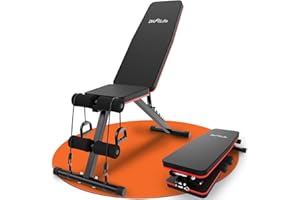 DH FitLife Banco de Pesas Plegable 8 en 1 | Banco de Entrenamiento para Cuerpo Completo en Casa | Banco Ajustable y Inclinado, Entrenador de Abdominales para el Gimnasio en Casa