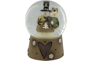Widdop and Co Snowman with Sack Snow dome Snow globe Ornament Table Decoration