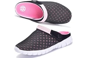 Hsyooes Clogs Herren Pantoletten Sommer Damen Mesh Atmungsaktiv Gartenschuhe rutschfest Strand Hausschuhe Aqua Sandalen