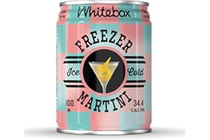 WHITEBOX COCKTAILS Single Serve Classic Freezer Martini — Single Cocktail Can | Classic Full Strength Gin Martini | Pre-mixed Cocktails Ready To Drink 1x100ml
