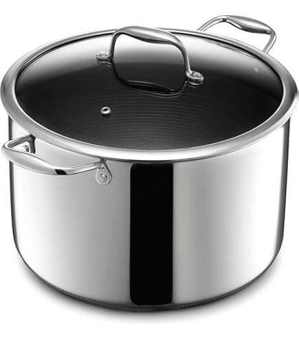 Pentola HexClad Ibrida 8QT - Antiaderente Senza PFOA | Acciaio Inox Per Induzione - Foto 8