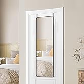 SONGMICS Ganzkörperspiegel, 120 x 40 cm, rechteckiger Spiegel, Wand- oder Türmontage, Rahmen aus Aluminiumlegierung, Hartglas