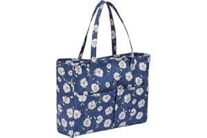 Coopay Knitting Tote Bag, Knitting Bag, Crochet Tote Bag, Craft Bags for Crafting, Sewing, Cross Stitch or Embroidery, Crafters Bag, Knitting Project Travel Bag, Daisy