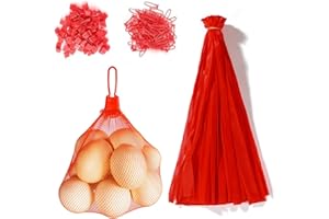EBHO 50 Pezzi Borsa in Rete Riutilizzabile di Nylon, Borsa in Rete Vegetale per Frutta a Guscio, Borsa a Rete da Frutta, per Conservazione di Alimenti Sacchetti di Frutta e Verdura
