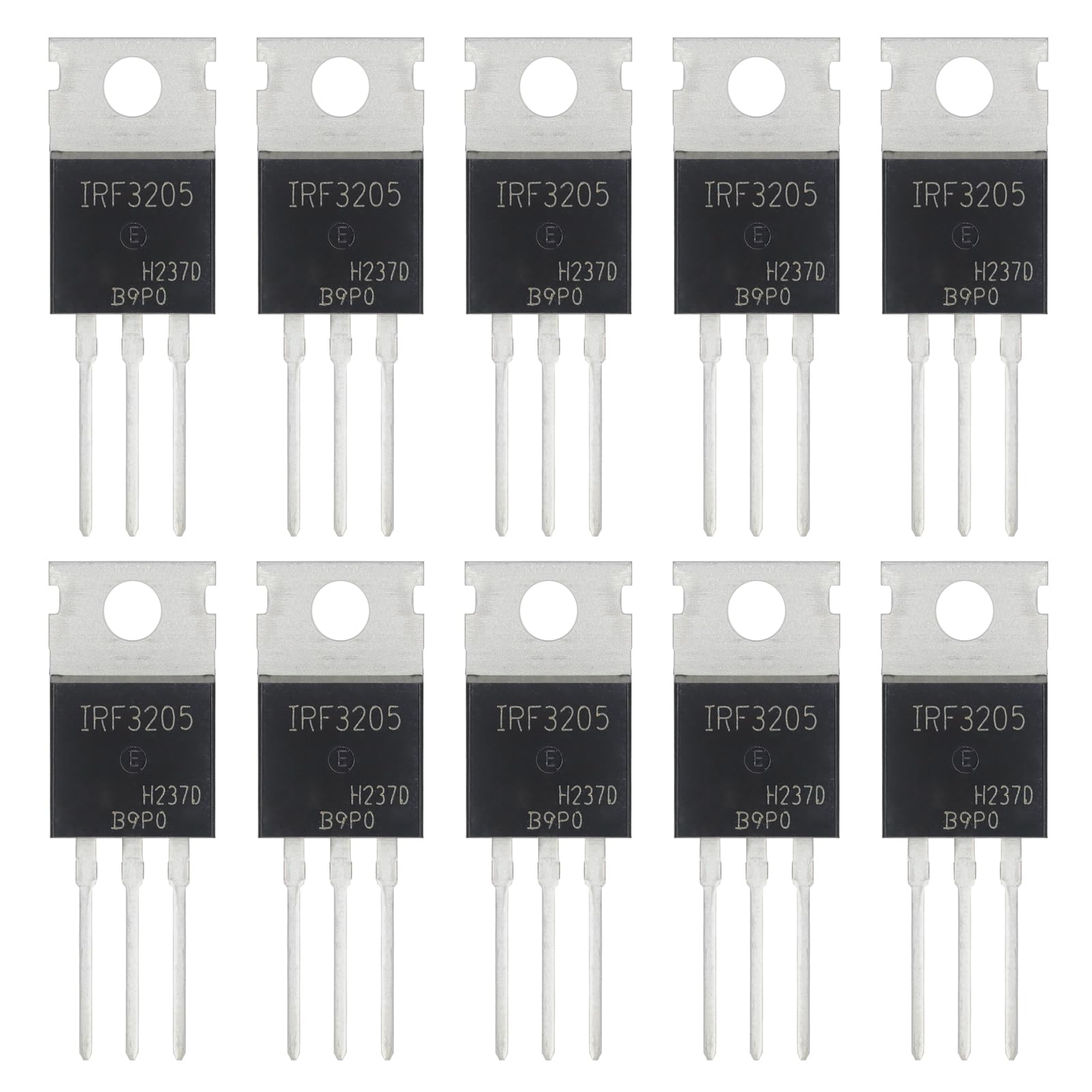 ALLECIN IRF3205 MOSFET Transistors 55V 110A IRF3205PBF N-Channel Power MOSFETS Transistor 55 Volt 110 Amp TO-220 (Pack of 10pcs)