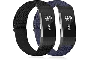 TumpCez Elastic Strap Only Compatible with Fitbit Charge 2，Adjustable Stretchy Nylon Sports Replacement Band for Men Women