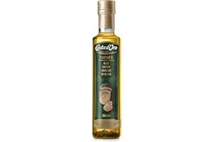 Costa d'Oro - Olio aromatizzato al tartufo, 250 ml. Olio Extravergine di Oliva estratto a freddo, ideale a crudo su pasta e risotti. Bottiglia da 25 cl.